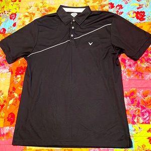 Callaway Men’s Golf Polo Shirt.  Black, size XL.
